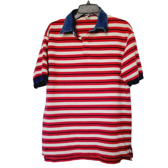 90s Vintage Cotton Mill Denim Collared Polo Shirt - Picture 8 of 8